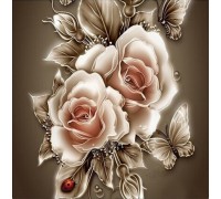 Алмазная мозаика Английские розы 30 х 30 см (арт. FR446)