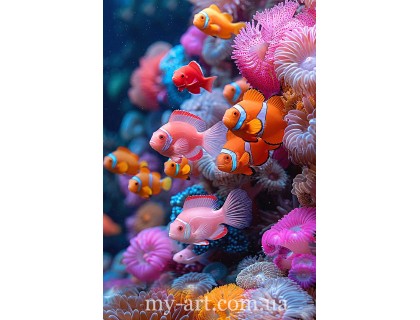 Купить Алмазная вышивка круглые стразы на подрамнике Прекрасный коралловый риф (стразы AB+FD) 40 х 60 см (арт. AR-3306) без коробки Купить Алмазная вышивка круглые стразы на подрамнике Прекрасный коралловый риф (стразы AB+FD) 40 х 60 см (арт. AR-3306) без коробки