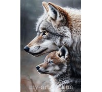 Алмазная вышивка круглые стразы на подрамнике Сила стаи (стразы AB+FD) 40 х 60 см (арт. AR-3311) без коробки