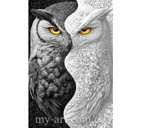 Алмазная вышивка круглые стразы на подрамнике Контраст душ (стразы AB+FD) 40 х 60 см (арт. AR-3316) без коробки