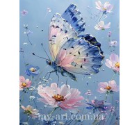 Алмазная вышивка круглые стразы 40 х 50 см на подрамнике Акварельная бабочка (+ стразы AB+FD) (арт. AR-3342) без коробки
