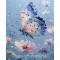 Купити Алмазна мозаїка круглі стрази 40 х 50 см на підрамнику Акварельний метелик (+стрази AB+FD) (арт. AR-3342) без коробки