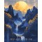 Купити Алмазна мозаїка круглі стрази на підрамнику Захід сонця в горах (+стрази AB+FD) 40 х 50 см (арт. AR-3343) без коробки
