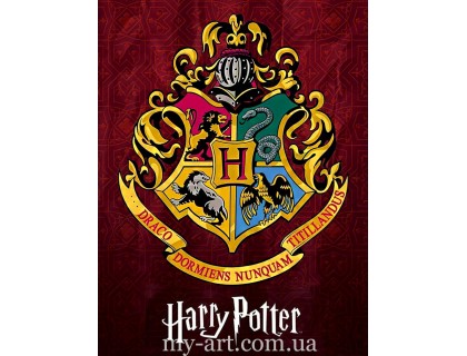 Купити Алмазна мозаїка круглі стрази на підрамнику Герб Хогвардсу (+стрази AB+FD) 40 х 50 см (арт. AR-3359) без коробки