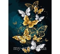 Алмазная вышивка на подрамнике 50 х 40 см Блестящие бабочки (арт. TN1023)