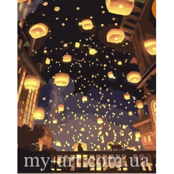 My Art Алмазная вышивка на подрамнике 40 х 50 см Небесные шарики (арт. TN1177)