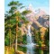 Купить Алмазная вышивка на подрамнике 40 х 50 см Величественные горы и водопад (арт. TN957)