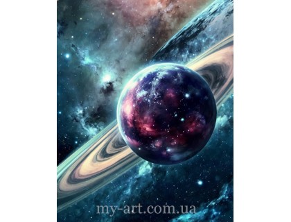 Купити Алмазна вишивка на підрамнику Космічний простір (+ стрази AB + FD) 40 х 50 см (арт. TNG1640)