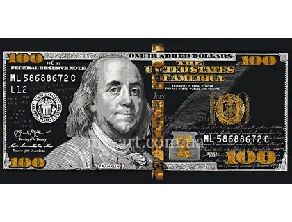 Купити Алмазна мозаїка на підрамнику Золоті сто доларів (+ голограмні стрази) 40 х 80 см (арт. TNG1650) Купити Алмазна мозаїка на підрамнику Золоті сто доларів (+ голограмні стрази) 40 х 80 см (арт. TNG1650)