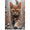 Купити Алмазна мозаїка на підрамнику Котик тихо крадеться (+ стрази AB + FD) 40 х 60 см (арт. TNG1672)