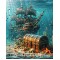 Купити Алмазна вишивка 40 х 50 см на підрамнику Скарби на дні морському (+ стрази АБ+FD) (арт. TNG1684)