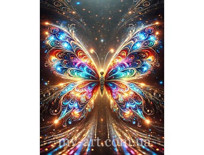 Купить Алмазная мозайка 50 х 40 см на подрамнике Энергия красоты бабочки (+ стразы голограмные + FD) (арт. TNG1741)