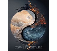 Алмазная вышивка 40 х 50 см на подрамнике Лунное море равновесия (+ стразы АБ+FD) (арт. TNG1779)