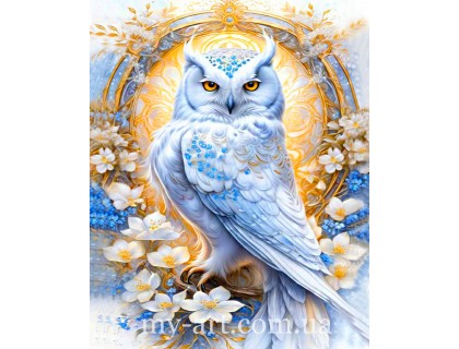 Алмазная мозайка 40 х 50 см на подрамнике Небесная сова (+ стразы АБ+FD) (арт. TNG1781)