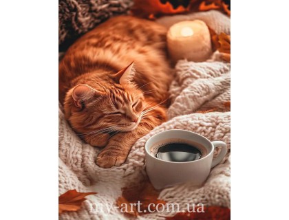 Купить Алмазная вышивка 40 х 50 см на подрамнике Кофе вместе (+ стразы голограмные + магическая пыль) (арт. TNG1795)