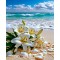 Купити Алмазна мозаїка 50 х 40 см на підрамнику Ароматні лілії на березі океану (+ стрази AB + Фейрі Даст) (арт. TNG1797)