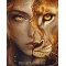 Купить Алмазная вышивка на подрамнике Девушка львица (+ стразы АБ+FD) 40 х 50 см (арт. TNG1799)