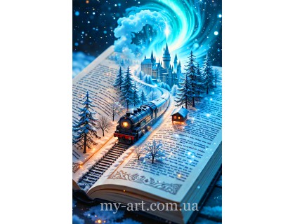 Купить Алмазная вышивка на подрамнике Путешествие сквозь время (+ стразы AB + FD) 40 х 60 см (арт. TNG1803)