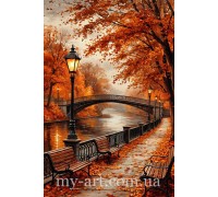 My-Art Алмазная мозаика на подрамнике Осенний парк (+ стразы AB + FD) 40 х 60 см (арт. TNG1808)