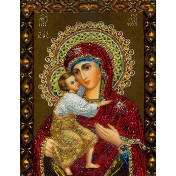 Алмазна вишивка Феодорівська Ікона 34 х 24 см (арт. PR555)
