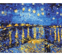 Картина за номерами Зоряна ніч над Роною. Ван Гог BS323