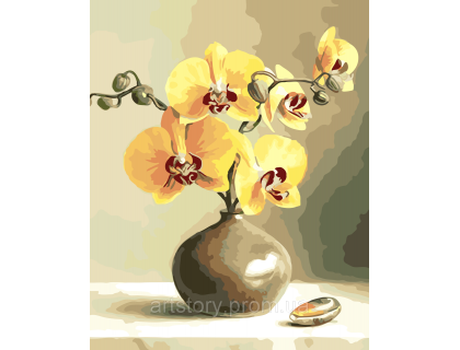Купить Картина по номерам ArtStory  Орхидеи в вазе AS0019 40 х 50 см