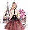 Картина за номерами ArtStory Дівчина в Парижі AS0442 40 х 50 см